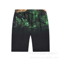 3d digital printing forest secret realm ferocious beast home wear short-sleeved shorts 2-piece set