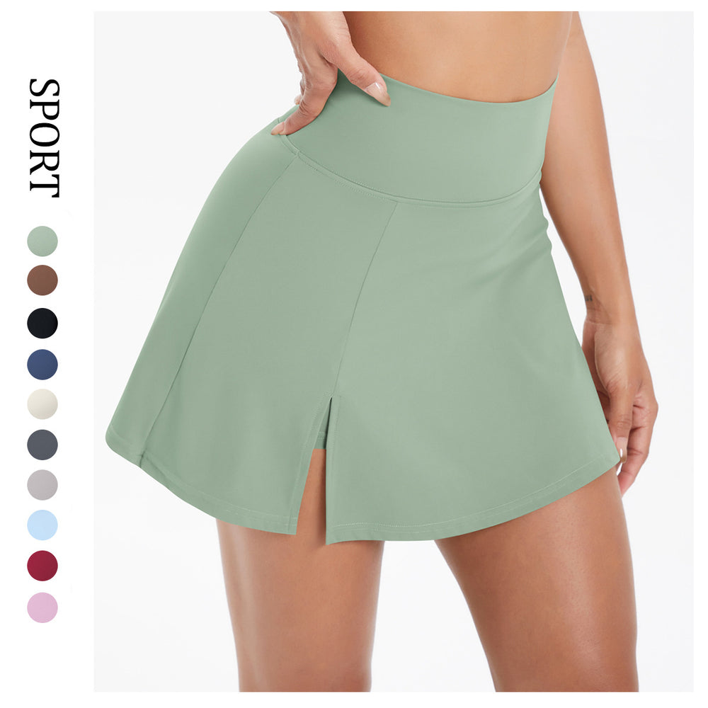 Spring/summer new cloud-feel high-waisted yoga skort - breathable mini skirt pants for running, fitness, anti-exposure workout, and tennis