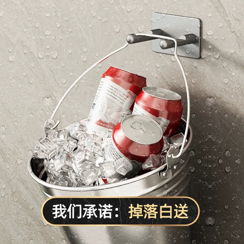 Hole-free hair dryer holder - wall mounted bathroom hair dryer organizer rack