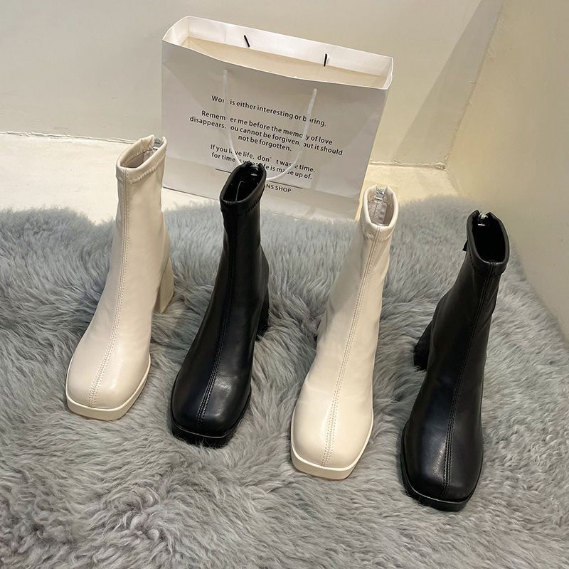 Women's ankle boots 2025 new spring/autumn collection: round toe, platform, waterproof, chunky heel, martin boots, and stiletto boots