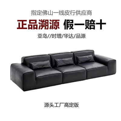 Yadao heritage big black cow sofa xiatu full genuine leather shi zeng feitian big brand house classy living room leather sofa