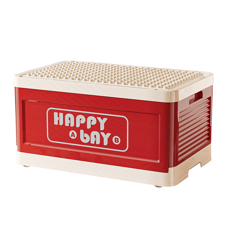 Lego large particle building block box dopamine cute fun foldable storage box children's household toys snack storage box