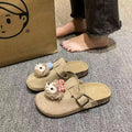 2025 new cute cartoon soft sole versatile closed-toe slippers women's fairy style outdoor wear cloud-like comfort sandals wholesale