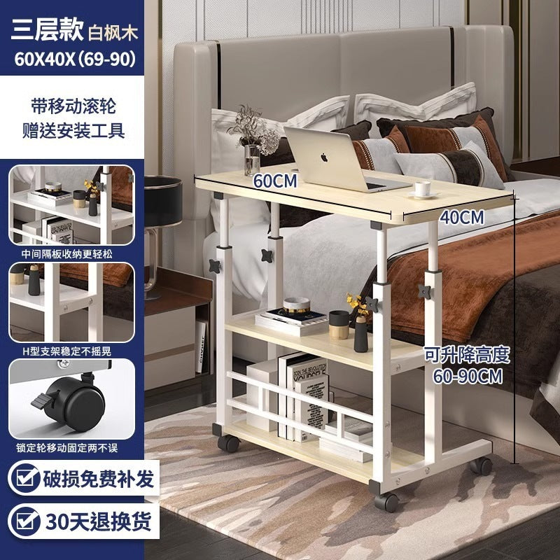 Bedside table movablelift computer table for home bedroom desk simple student dormitory bed small study table