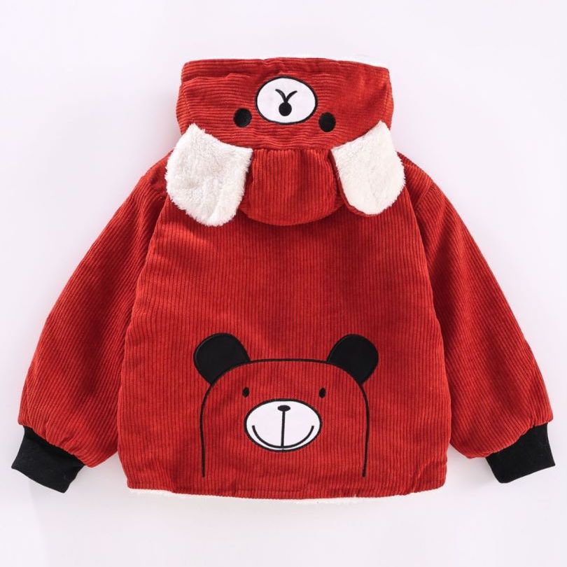 New arrival kidsoutwearkids style thickened windbreaker kids corduroy outwearfall and winter wear boys