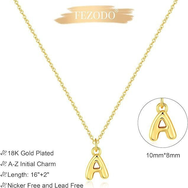 European and american cross-border fashion versatile bubble 26-letter necklace set - new exquisite women's jewelry gift set