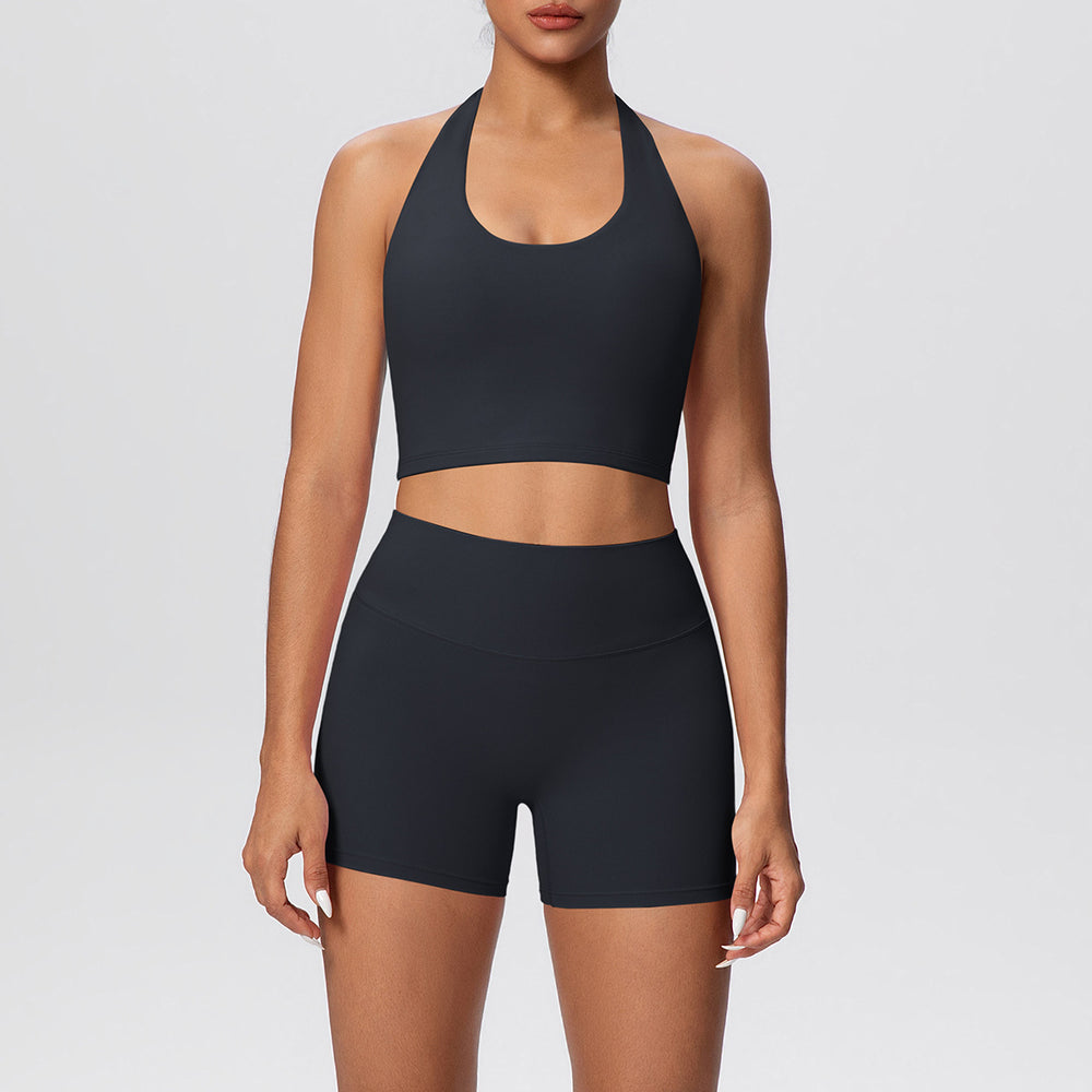 Fashionnew arrivalhigh waist hip lifting tight yoga wear shortsuitoutwear beautiful back quick-drying breathable running fitness wear