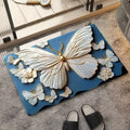 stereo butterfly soft diatom mud kitchen floor mat bathroom door absorbent quick-drying mat non-slip mat bathroom carpet