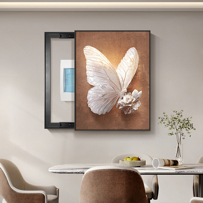 Light luxury advanced inductor meter box decorative painting 2025 new distribution box hanging painting weak current box switch box blocking mural