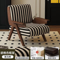Single seater sofa chair french antique style solid wood lazy living room balcony casual chair zebra designer