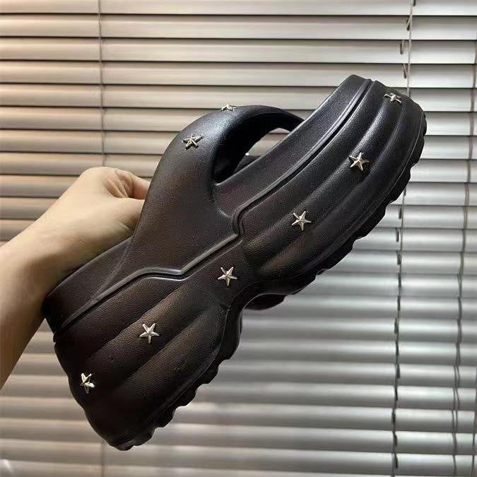 Height increasing slippers women's thick sole star flip flops women's flip flops women's shoes outwear 2026 new women's sandals wholesale