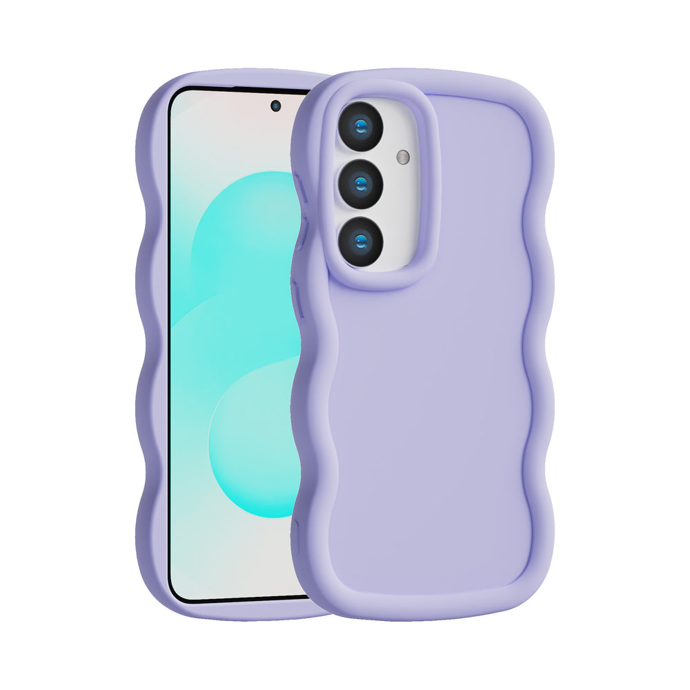 Suitable for three-star s24 cartoon tpu wavy edge 23 mobile phone case hot diy material sam star s25 mobile phone case