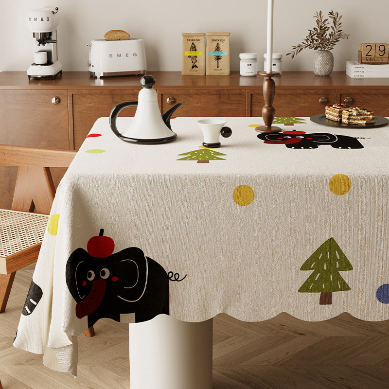 New dopamine tablecloth - creamy style fabric, high-end light luxury living room coffee table home desktop protector