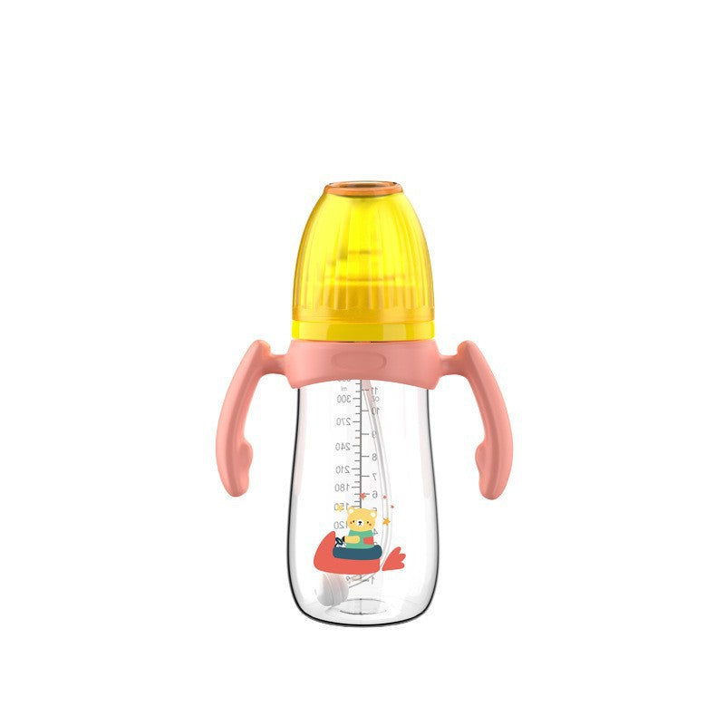 English boxed pacifier 210/240/300ml cactus series with handle PP bottle with straw