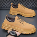 Spring summerbootsmenfashiontrendyeasiest for matchbritish style short bootslow ankleworkwear shoesthick solecasual shoes