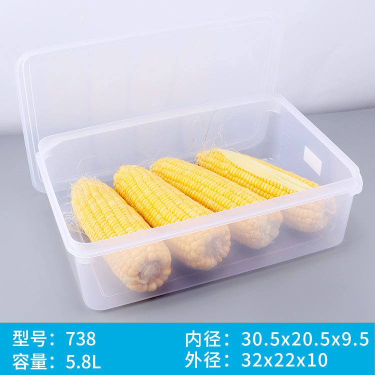 Fat cat thickened fresh-keeping box deepened food grade PP plastic refrigerator freezer box large capacity heightened storage box wholesale