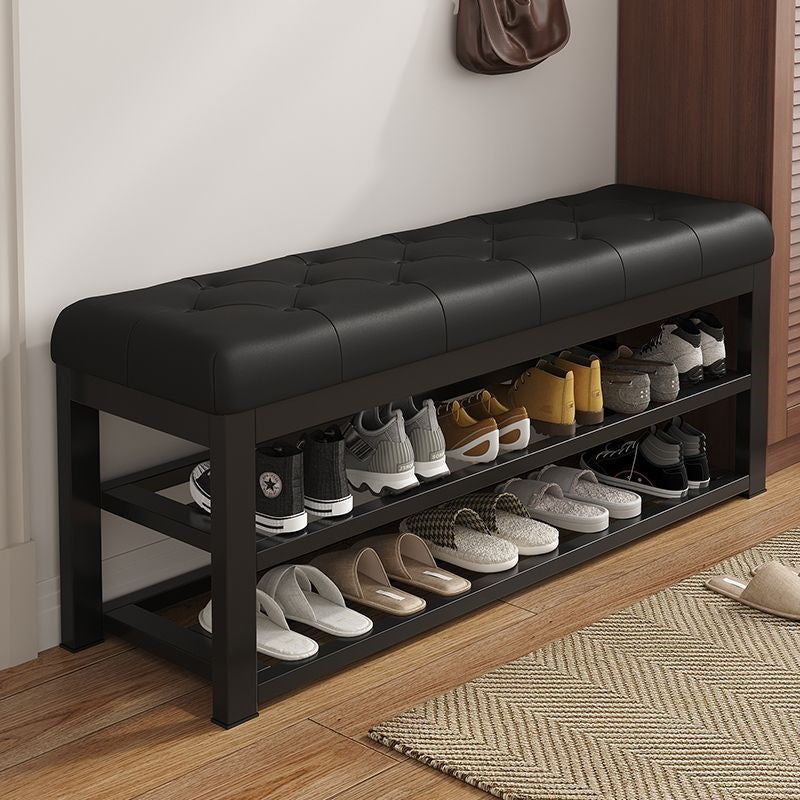 For home shoe changing stool, door can be used as a seat, entrance shoe rack, entrance shoe changing stool, soft cushion, accessorize iron shoe cabinet