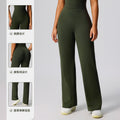 Fashionnew arrivalloose fitness pants women's high waist hip lifting wide leg sports pants outwearslimming lookstraight-leg yoga pants