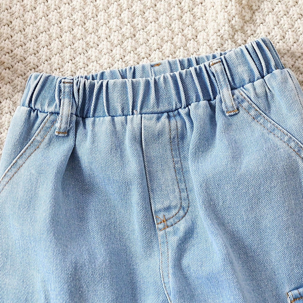 hot-selling girls' workwear denim washed pants exclusively for cross-border supply