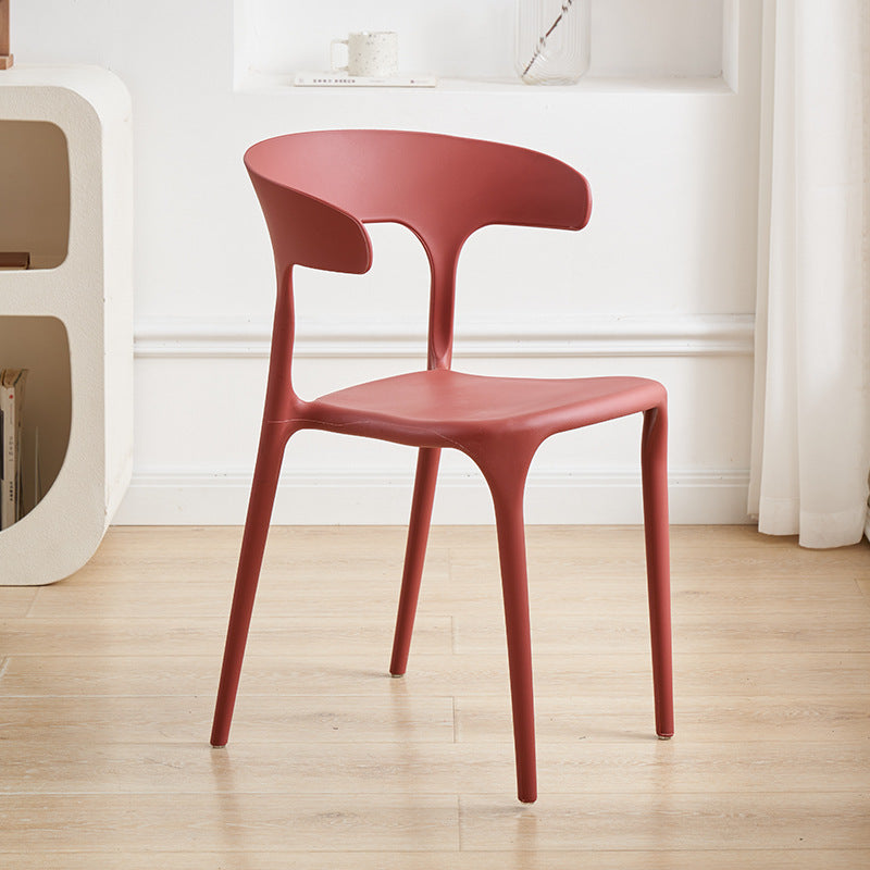 Scandinaviancasual modern thickened plastic chair for home dining table and chairs stackable back chair stool desk horn chair