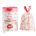 Lily flower garbage bag tear-free drawstring bedroom special thickenedsatchel style extra large kitchen plastic bag mosquito