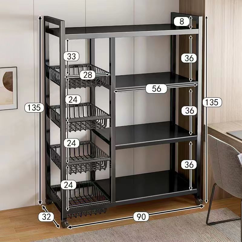 Kitchen vegetable basket floor-standing storage rack multi-layer storage vegetable and fruit storage rack multi-functional vegetable storage basket