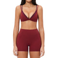 nude triangle cup intimates autumn thin style no steel ring sports suit beautiful back thin shoulder strap fitness suit 6116
