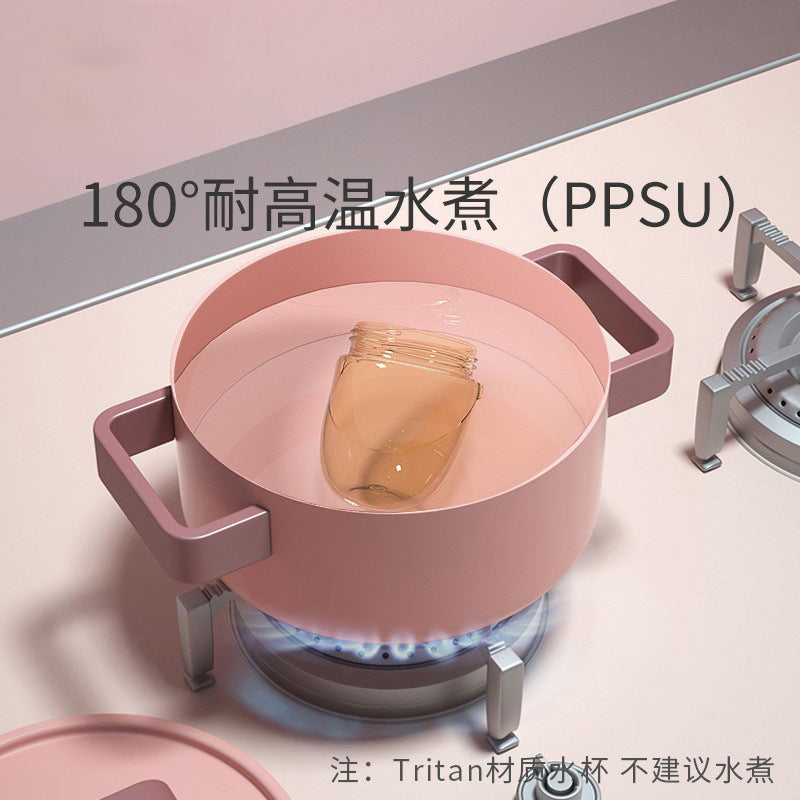 Bao hui baby training cup - ppsu straw cup with gravity ball, sippy cup for toddlers, spill-proof water bottle for babies and preschoolers, perfect for milk and water, anti-drop design