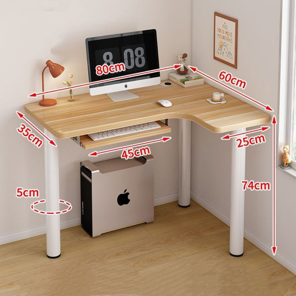 Bedroom corner desk - easy to place study table, corner office desktop computer desk, small home simple desk