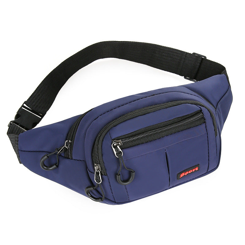 Cross-border large-capacity sports shoulder bag, new anti-theft running fanny pack, multi-functional mobile phone Oxford cloth messenger bag
