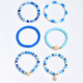 Blue polymer clay wholesale bracelet, european and american bohemian style handmade shell accessories, ocean-themed starfish and turtle bracelet