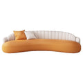 Luxury office reception area lounge hotel lobby front desk minimalist modern curved leather sofa