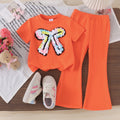 exclusive for european and american girls new arrival rose red short-sleeved t-shirt + pants