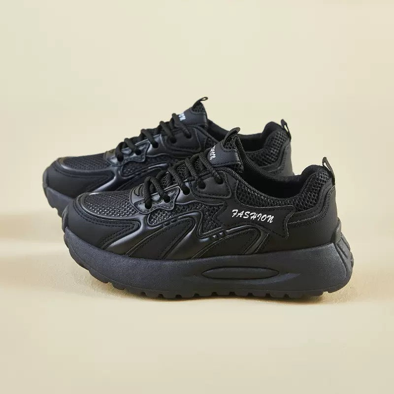 Spring autum women's shoes new arrival breathable mesh sneakers women's k-style thick solecasual soft bottom running dad shoes women