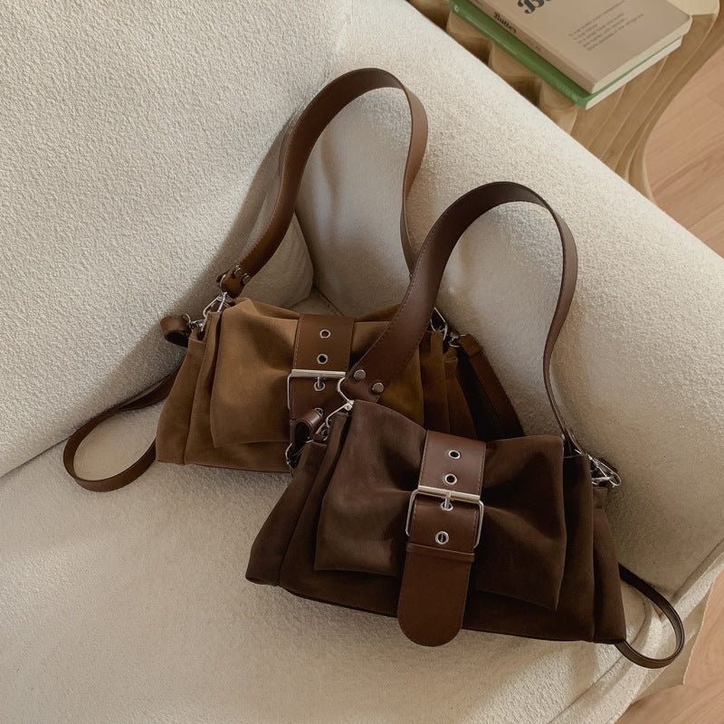 Women's underarm bag 2025 new autumn/winter retro fashion shoulder bag high-end versatile commuter crossbody bag