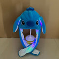 Trendy cartoon beanie with plush moving ears - glow-in-the-dark, wholesale available, large size, perfect for night markets, kids & adults
