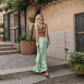 Aliexpress cross-border fashion: new summer european and american style - vintage-inspired, sexy, backless, flowy maxi dress with spaghetti straps