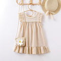 e-commerce vintage lace girl's dress, embroidered lace, small pocket, beach vacation dress, dropshipping available