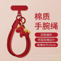 Horse year red mobile phone chain new arrival bracelet mobile phone lanyard woven strong wrist rope leather pony accessories pendant