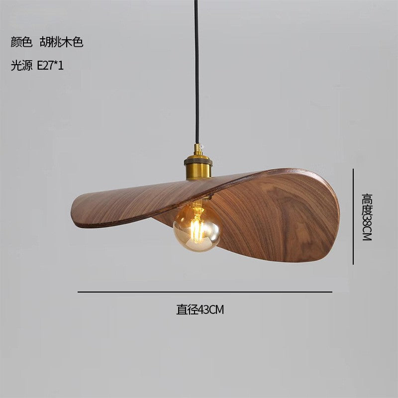 Vintage wabi silent wind zen creative bird restaurant chandelier Japanese tea room bar light hotel homestay walnut light