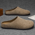 Soft bottom mule slippers for men winteroutwear old money style lazy casual slip-on men's birkenstock shoes toe-cap half drag