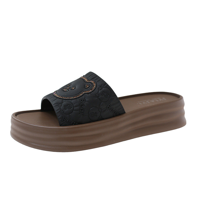 2026 women's summer fashion slides - flat, non-slip, soft sole, trendy new design for outdoor wear and home use