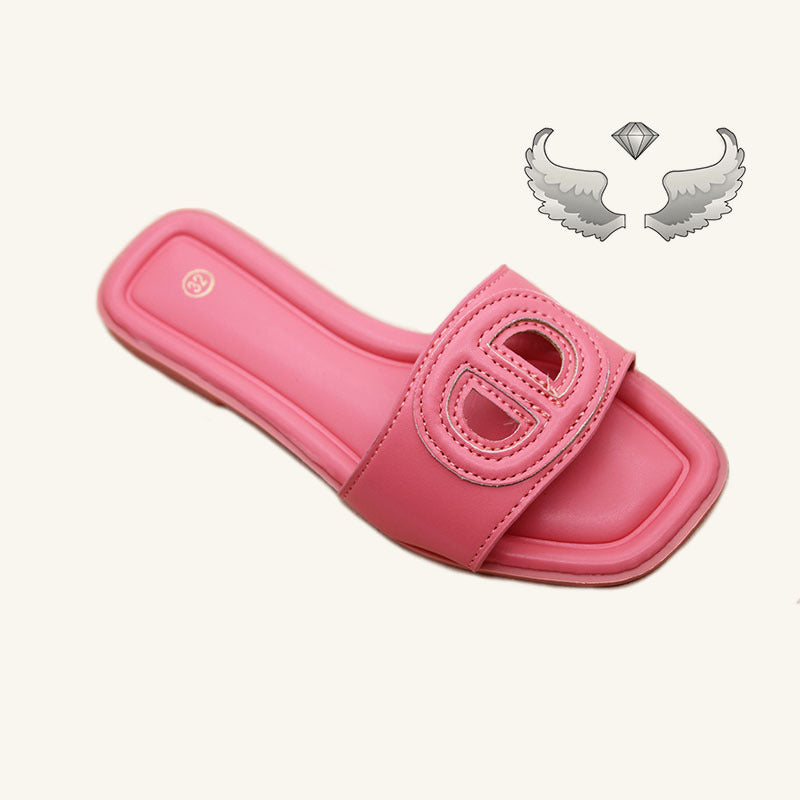 手工跨境外穿镂空平底女童鞋中大小童舒适凉拖鞋Children's shoes