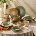 Vintage chic ceramic dinnerware - restaurant & hotel grade, unique ribbed design, steak & western cuisine plates, high-style deep dishes for home use