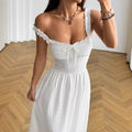hot-selling suspender dress retroslimming look skirt women's summernew arrivalelegant holiday style long skirt for women