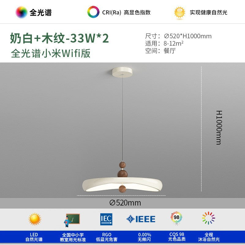 Full Spectrum Restaurant Chandelier Dining Room Bar Eye Protection Medieval French Cream Wind Flying Saucer Light Dining Table Light Zhongshan Lighting