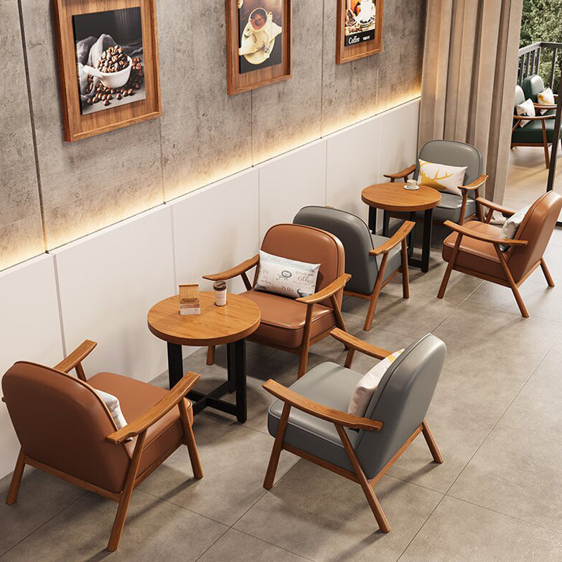 Customized cafe sofa star bar gram same style casual negotiation reception solid wood small round table catering milk tea shop tables and chairs