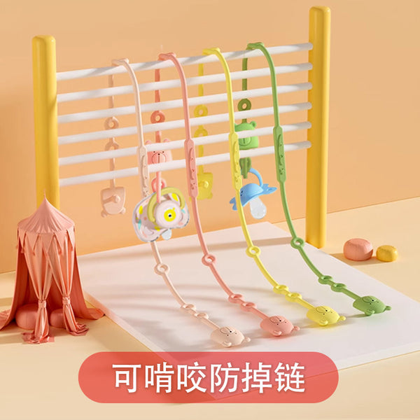 Tooth glue anti-drop chain can bite baby pacifier anti-loss rope baby molar toy with lanyard silicone chain