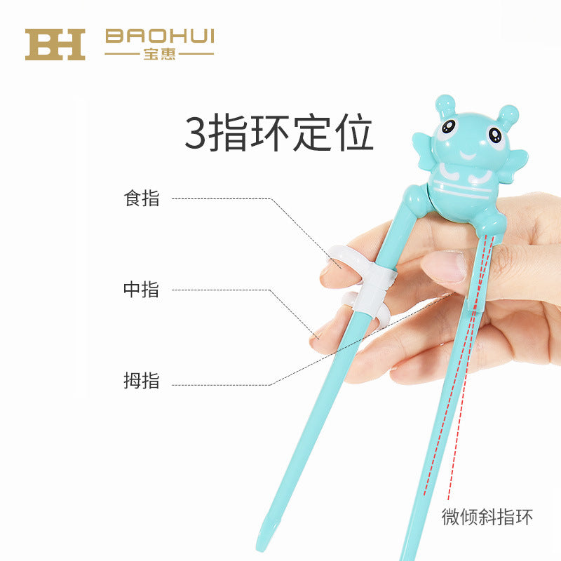 Manufacturer's children's chopsticks training chopsticks first and second sections baby learning chopsticks for home male and female children eating auxiliary chopsticks oem
