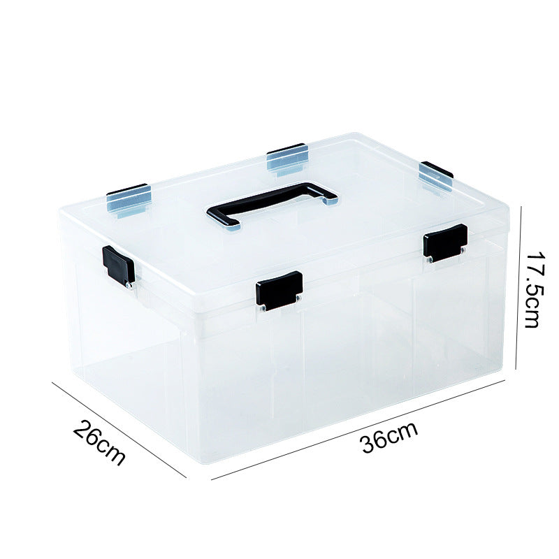 Children's toy storage box transparent plastic small particles building block Lego storage box parts accessories finishing box wholesale